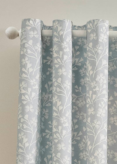 Catherine Lansfield Brooke Floral Lined Eyelet Curtains