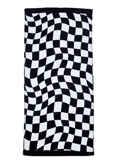 Catherine Lansfield Checkerboard Cotton Beach Towel