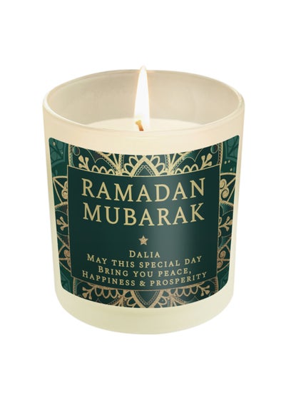 Personalised Memento Company Cream Eid & Ramadan Scented Jar Candle