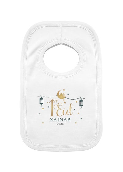 Personalised Memento Company White 1st Eid Bib