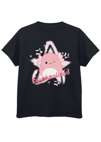 Squishmallows Archie Star Black T-Shirt (5-13 Years)