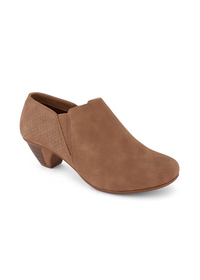 Cotton Traders Chestnut Heeled Slip On Ankle Boots