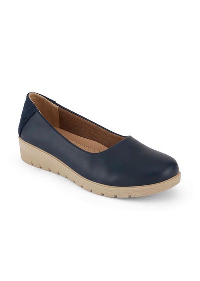 Cotton Traders Dark Blue Core Comfort Flexisole Shoes