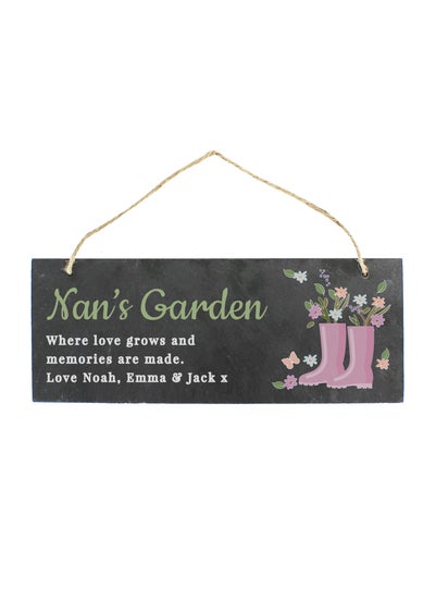 Personalised Memento Company Garden Black Slate Sign