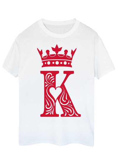 Brands In Valentine's Day King Of Hearts Adult White T-Shirt