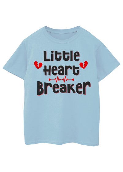 Brands In Valentine's Day Little Heart Breaker Kids Baby Blue T-Shirt (3-13 Years)