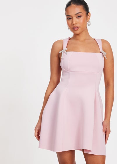 Quiz Pink Petite A-Line Mini Dress