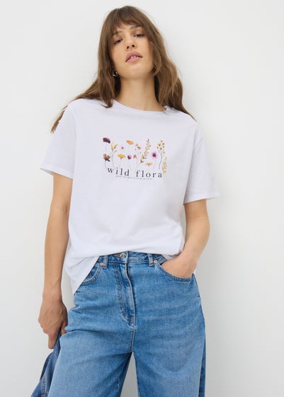 White Wild Flora T-Shirt