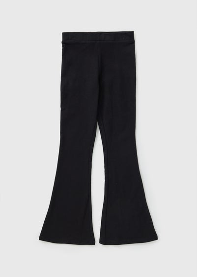 Girls Black Flare Leggings (7-15yrs)
