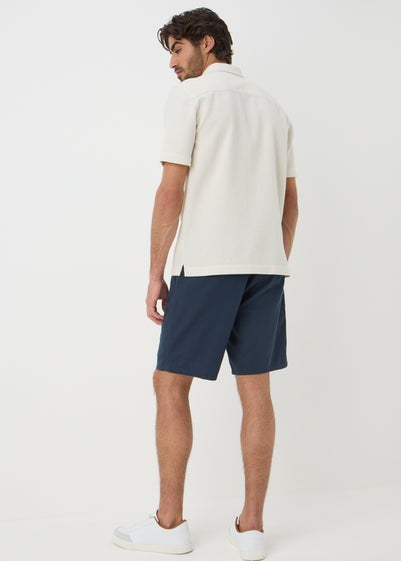 Navy Linen Chino Shorts