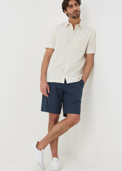 Navy Linen Chino Shorts