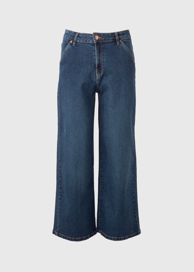 Darkwash Stretch Wide Leg Jeans
