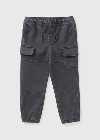 Boys Charcoal Twill Cargos (1-7yrs)