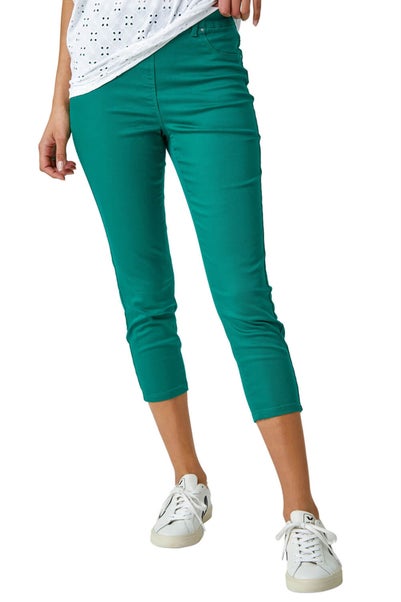 Roman Green Cropped Stretch Denim Jegging