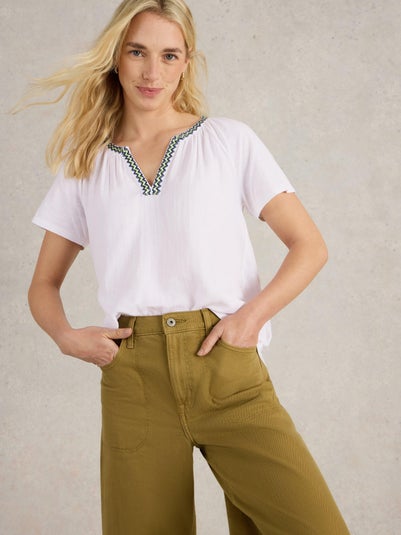 Besticktes Top Lucia