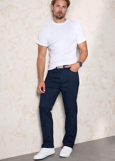 Cotton Traders Navy Ultra Soft Premium Slim-Fit Stretch Jeans