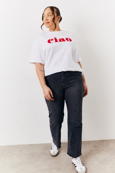 In The Style Cream Ciao Slogan T-Shirt