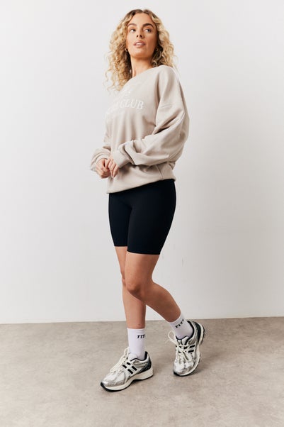 In The Style Stone Fit Leisure Club Graphic Oversized Sweatshirt