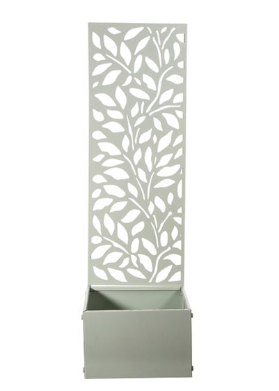 Premier Decorations Sage Green Leaf Design Metal Screen Planter