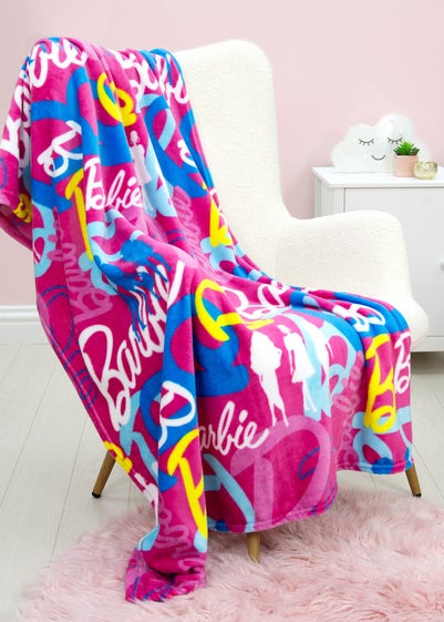 Barbie Pink Fleece Throw