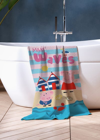 Peppa Pig Blue Waves Beach Pool Towel