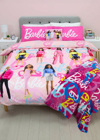 Barbie Pink Unboxed Brushed Microfibre Duvet Cover Set