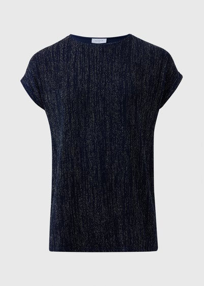 Navy Sparkle Yarn T-Shirt