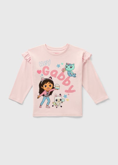 Gabbys Dollhouse Girls Frill Long Sleeve Top (1-7yrs)
