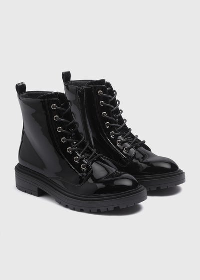 Black Lace Up Boots