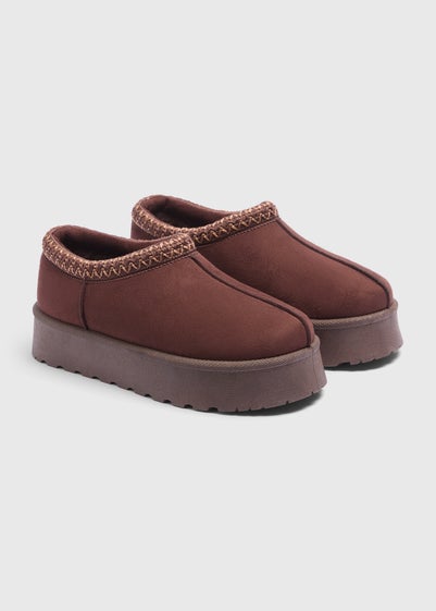 Brown Mini Snug Slipper Boots