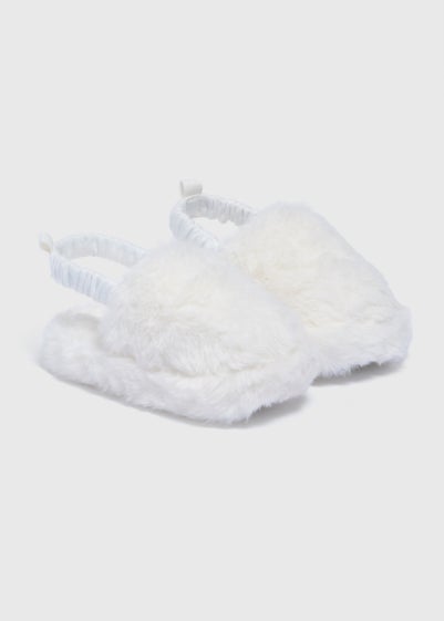 Baby Cream Fur Slippers (0-18mths)