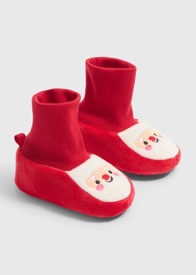 Baby Red Santa Sock Boots (Newborn-18mths)