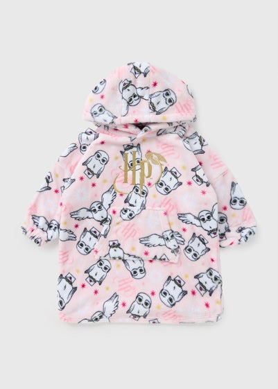 Harry Potter Girls Pink Hedwig Snuggle Hoodies (3-13yrs) - Medium