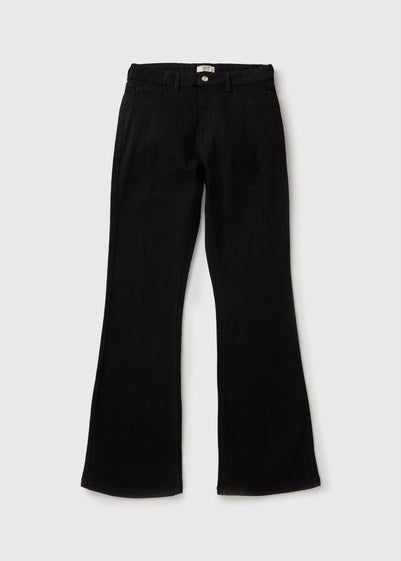 Black Bootcut Mid Rise Jeans