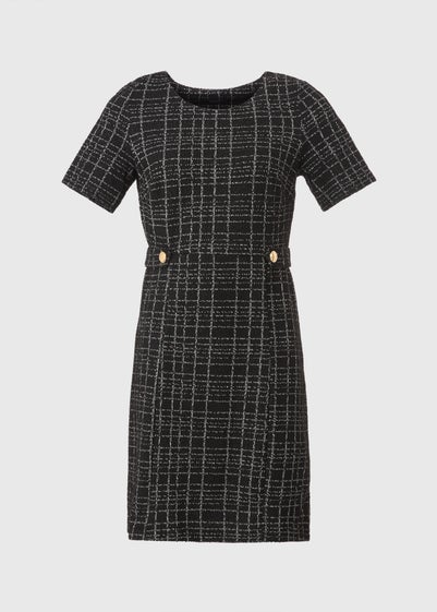 Et Vous Black Boucle Ponte Mini Dress