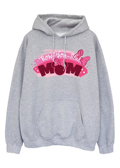 Disney Minnie Mouse Bow-ti-ful Mum Heather Grey Hoodie