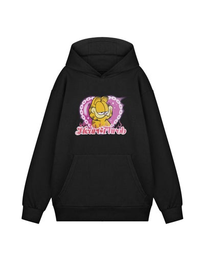 Garfield Heart Throb Black Hoodie