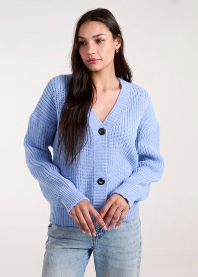 Blue Vanilla Blue Button Front Cardigan