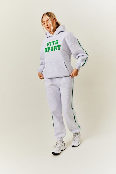 In The Style Grey Fits Sport Bubble Print Hoodie