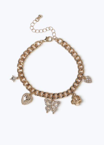 Muse Gold Butterfly Charm Bracelet