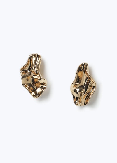 Muse Gold Wave Stud Earrings