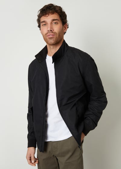 Threadbare Black Zip Up Harrington Style Jacket