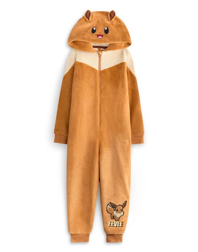 Pokemon Eevee Girls Brown Onesie (4-14 Years)