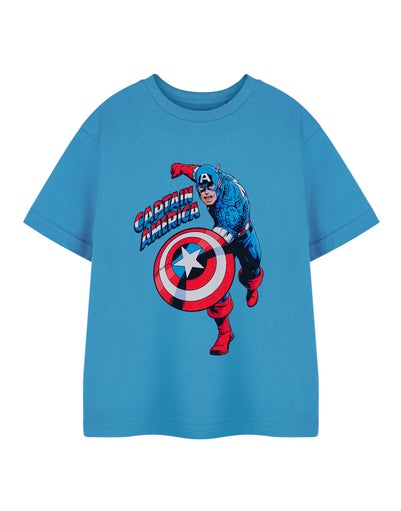 Marvel Captain America Blue T-Shirt (3-14 Years)