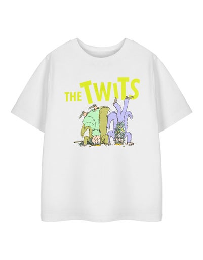 Roald Dahl The Twits Unisex Kids White T-Shirt (3-14 Years)