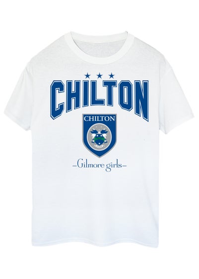 Gilmore Girls Chilton White Boyfriend Fit T-Shirt