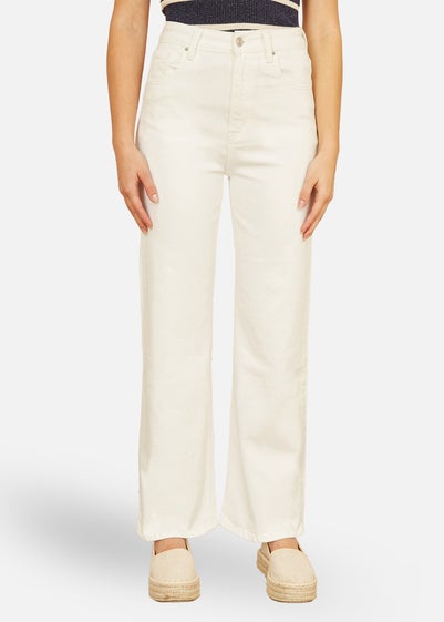 Yumi White Wide Leg High Waist Jeans