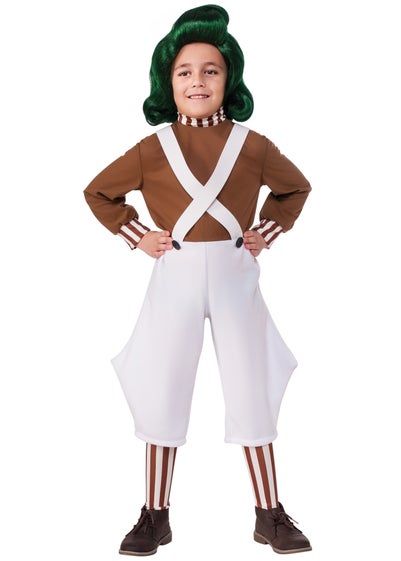 Willy Wonka MultiColour Oompa Loompa Costume Childrens (7-13 years)