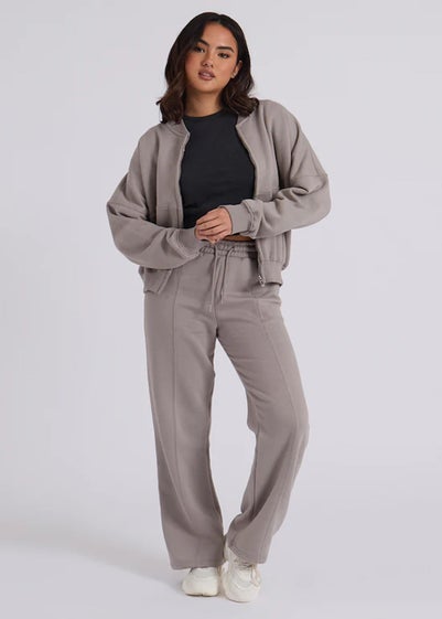 Urban Bliss Charcoal Grey Bomber & Wide Leg Jogger Set