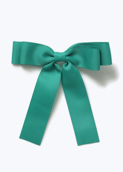 Muse Flitzy Back To School Green Bow Clip